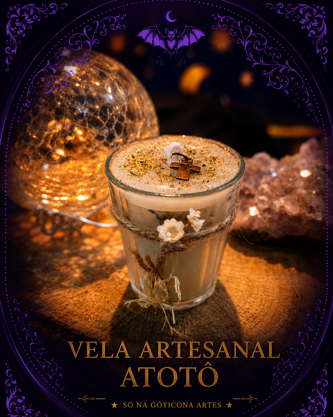Foto de Vela Aromática Artesanal PERSONALIZADO ATOTÔ 100g